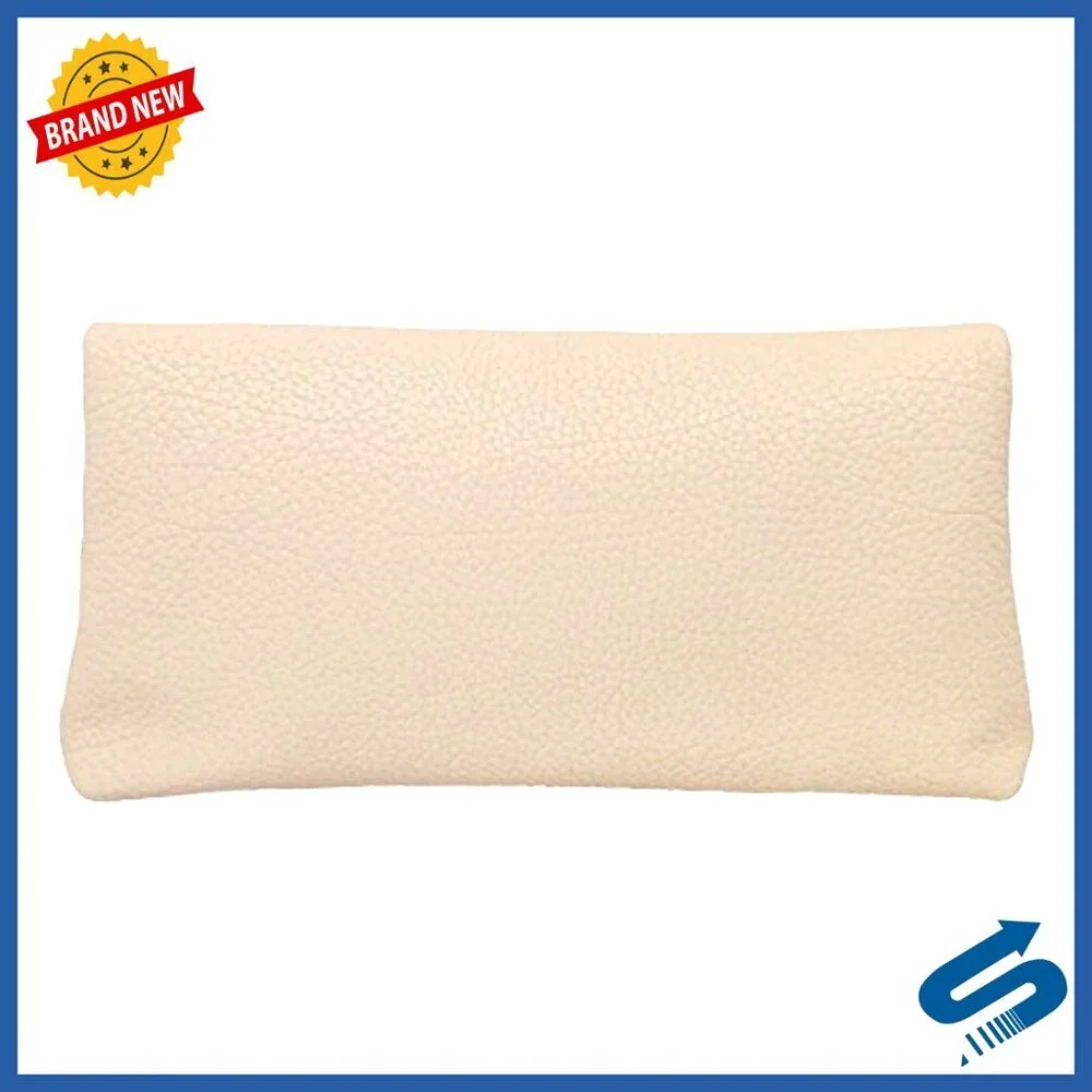 Oversized Faux Leather Foldover Clutch Elegant Evening Bag Crossbody Chain